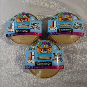 (3) Crazy Fun Rainbow Mystery Squishy Bun Dumpling - Tie Dye Series